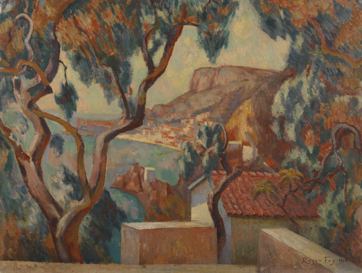 Pohled na Cote d"Azur, Menton, 1916 od Roger Eliot Fry