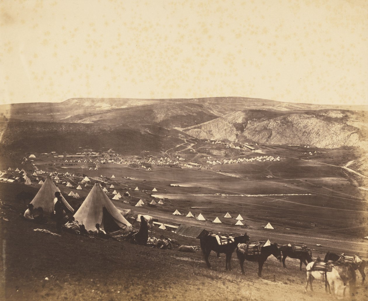 Jezdecký tábor, Balaklava od Roger Fenton