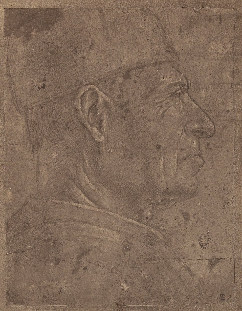 Kresba mužské hlavy z profilu od Agnola Gaddiho od Roger Fenton