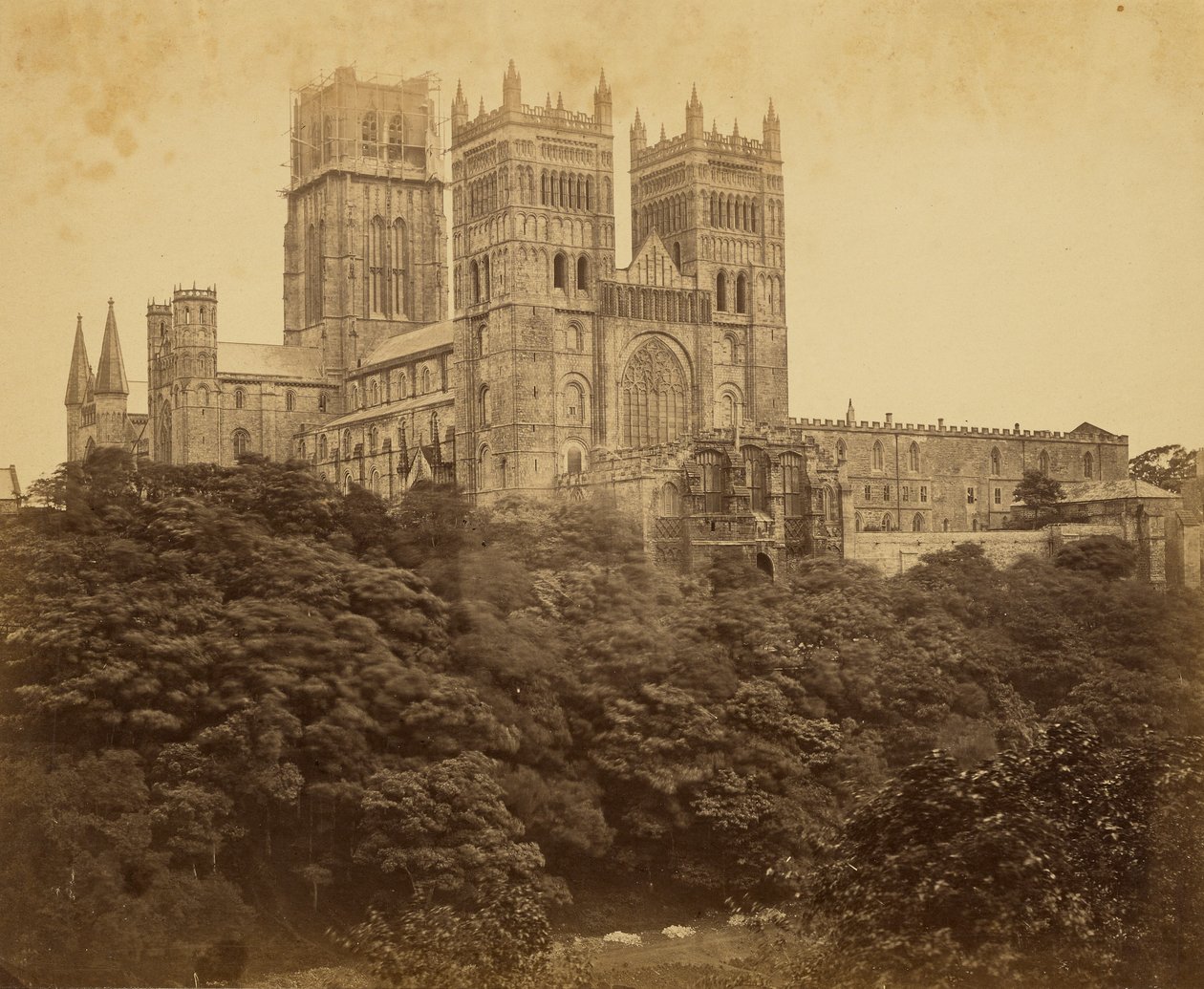 Západní průčelí Durhamu od Roger Fenton