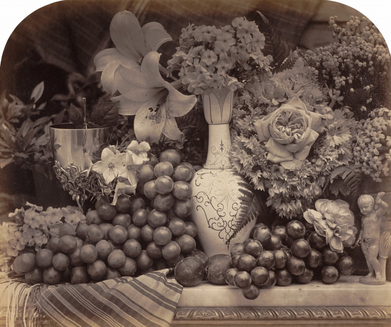 Ovoce a květiny, 1860 (foto) od Roger Fenton