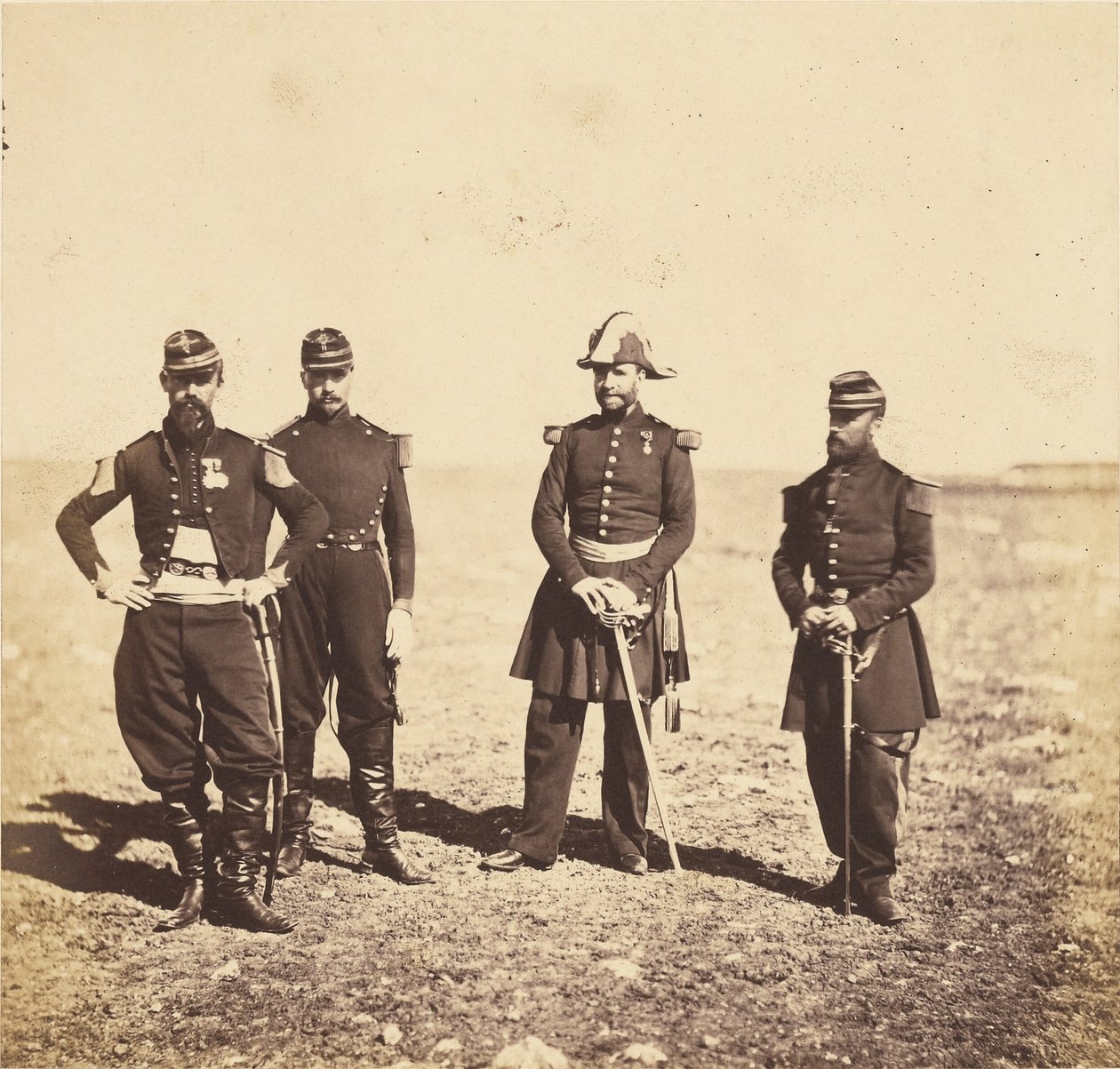 Generál Bennet a důstojníci jeho štábu od Roger Fenton