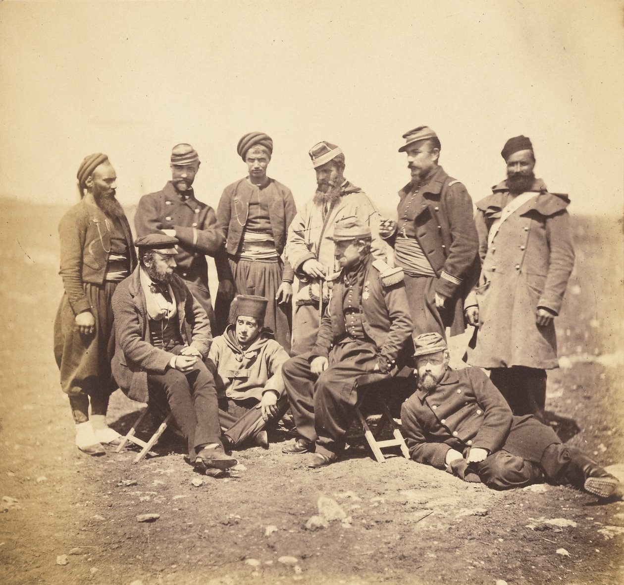 Generál Cissé a důstojníci a vojáci divize generála Bosqueta od Roger Fenton