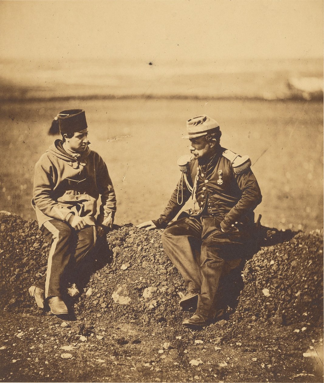 Generál Cisse a štábní důstojník. od Roger Fenton