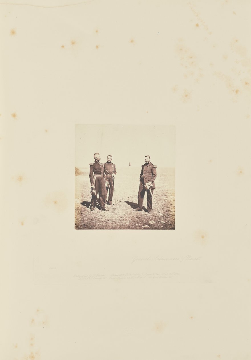 Generál Labousiniere a generál Bevret. od Roger Fenton