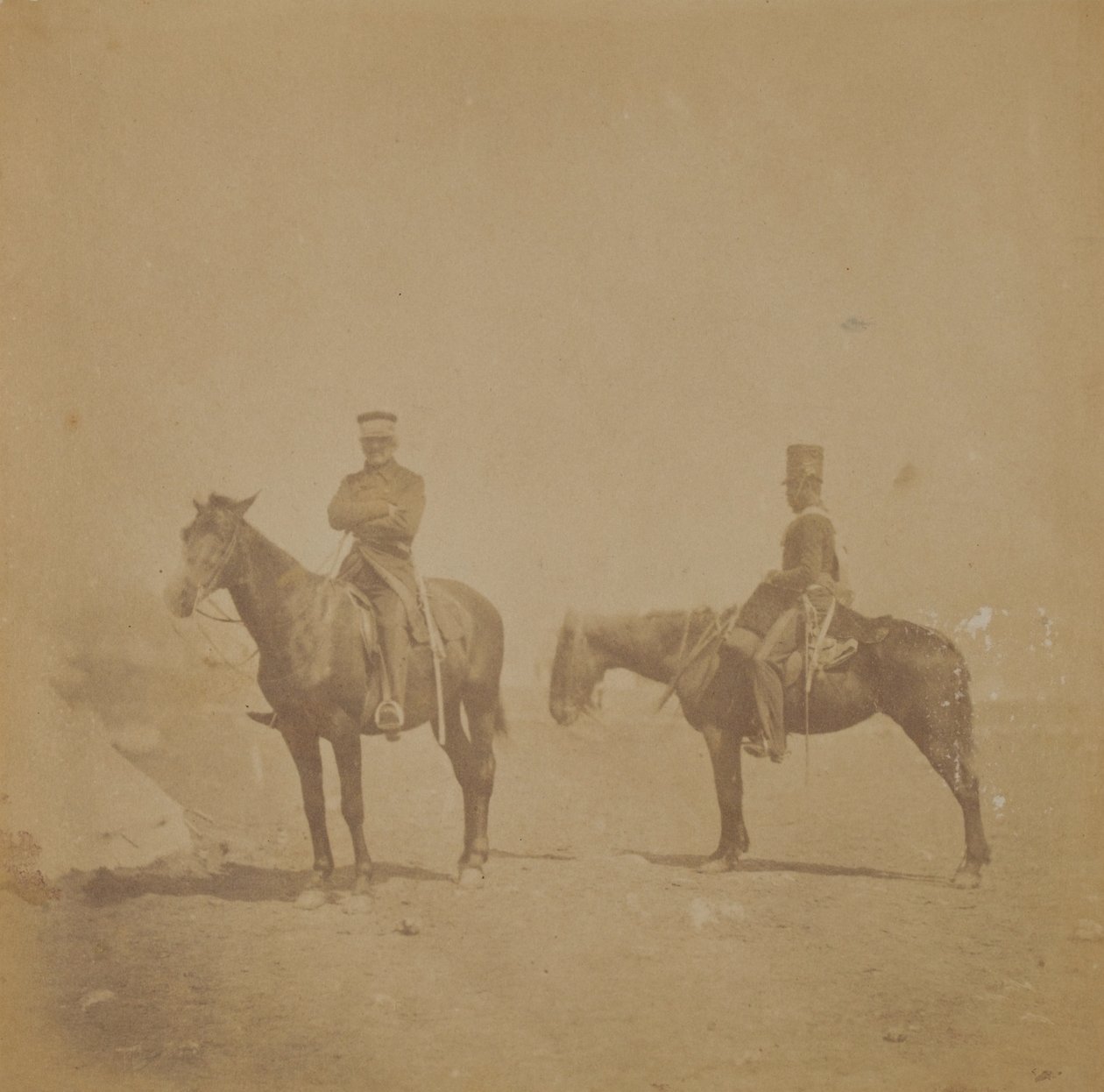 Generál sir John Pennefather a sanitář, 1855 od Roger Fenton