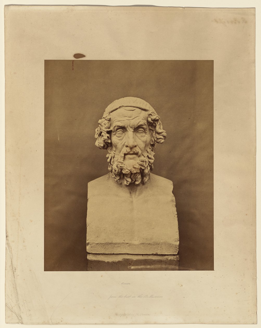 Homér podle busty v Britském muzeu od Roger Fenton