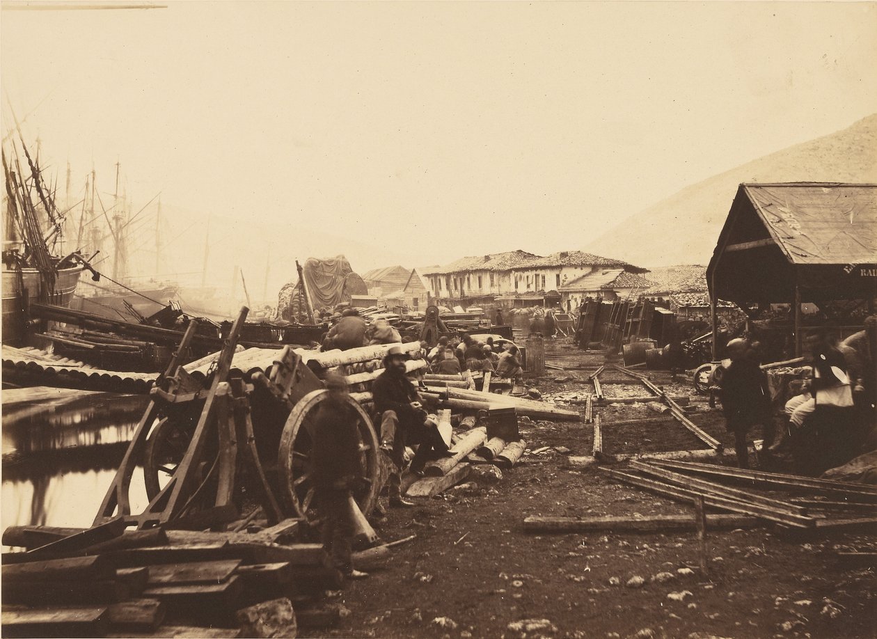 Železniční sklady Landing Place, Balaklava od Roger Fenton