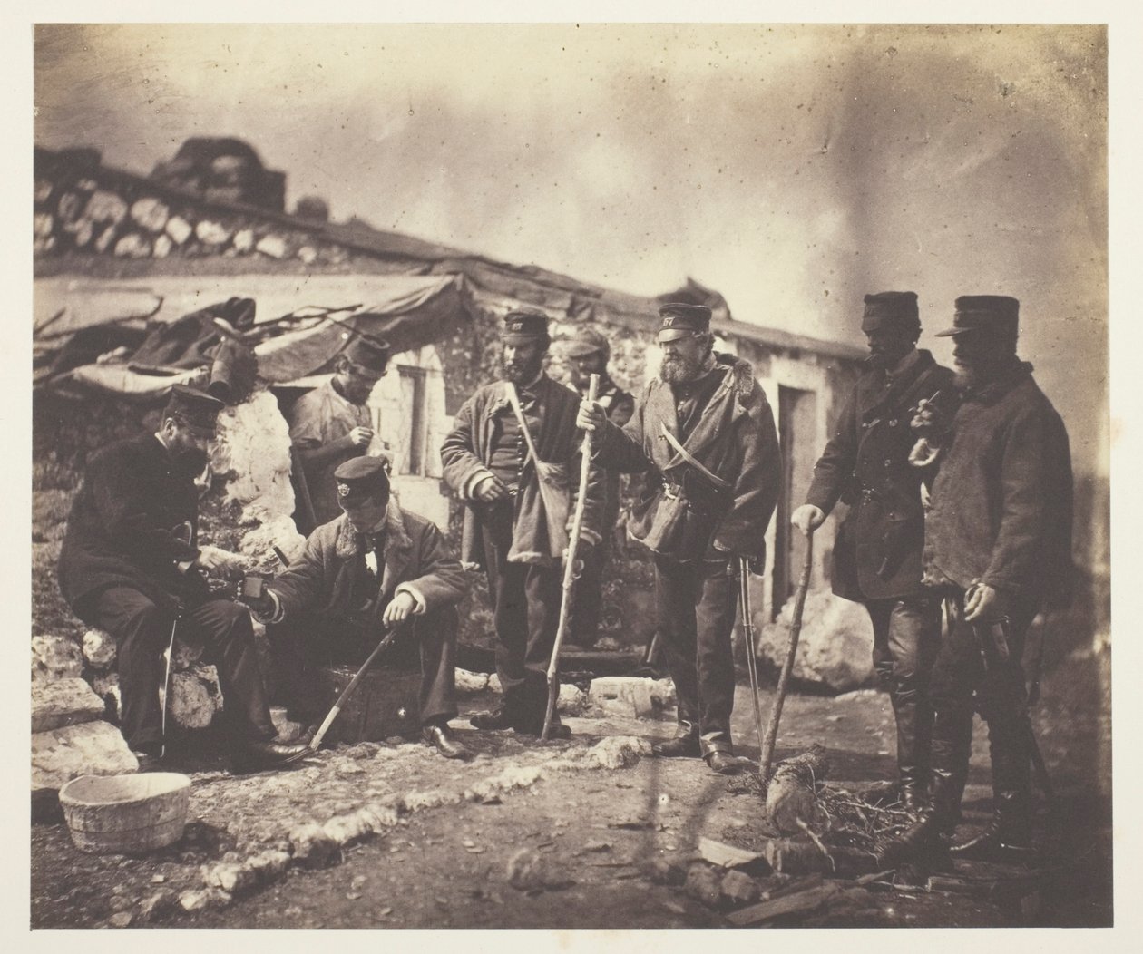 Podplukovník Shadforth a důstojníci 57. pluku od Roger Fenton