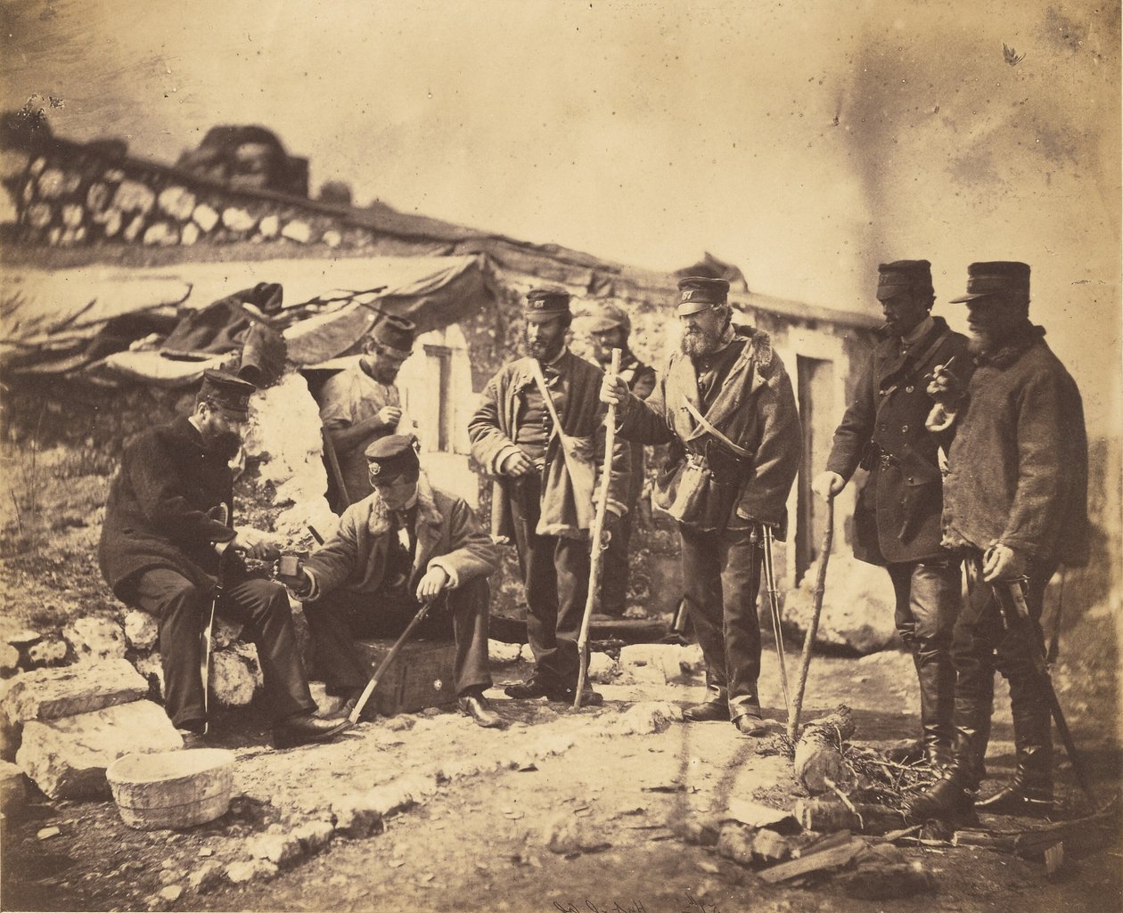 Podplukovník Shadforth a důstojníci 57. pluku od Roger Fenton