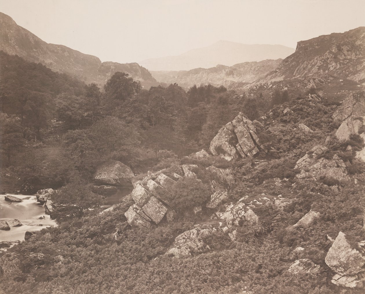 Moel Seabid z údolí Lledr od Roger Fenton