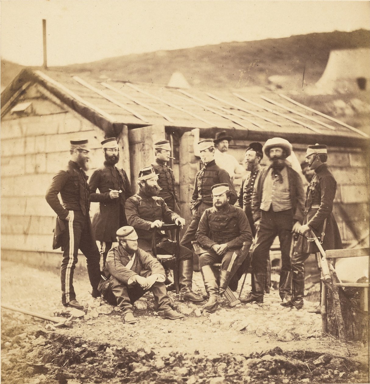 Důstojníci 4. pluku lehkých dragounů. od Roger Fenton