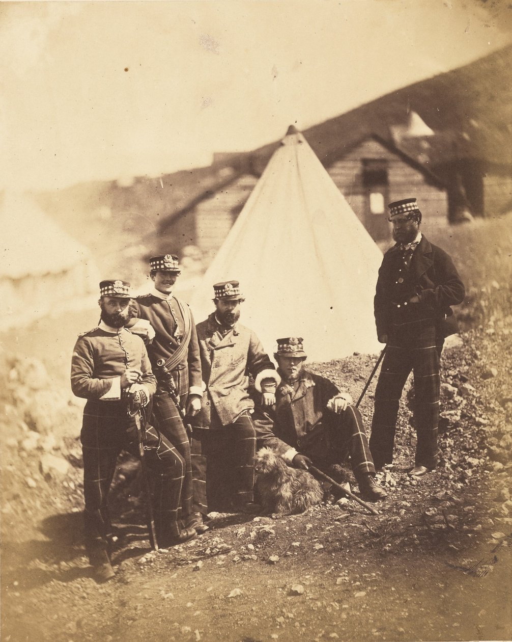 Důstojníci 71. pluku Highlanders od Roger Fenton