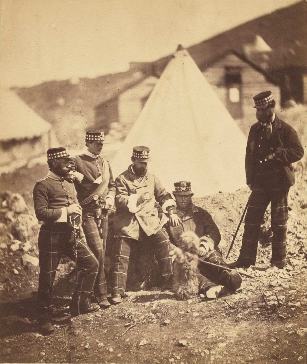 Důstojníci 71. pluku Highlanders od Roger Fenton