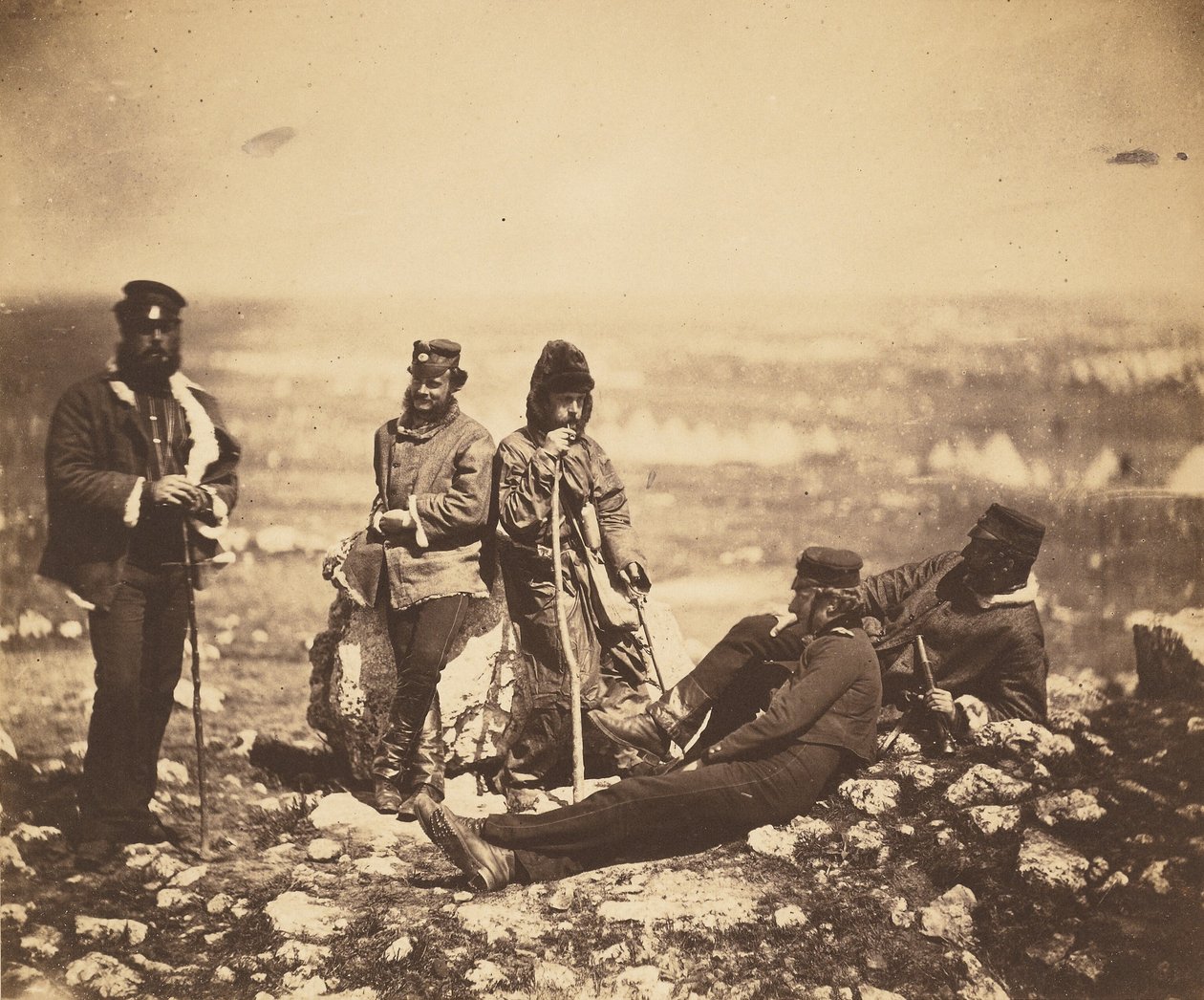 Důstojníci 89. pluku na Cathcarts Hill od Roger Fenton
