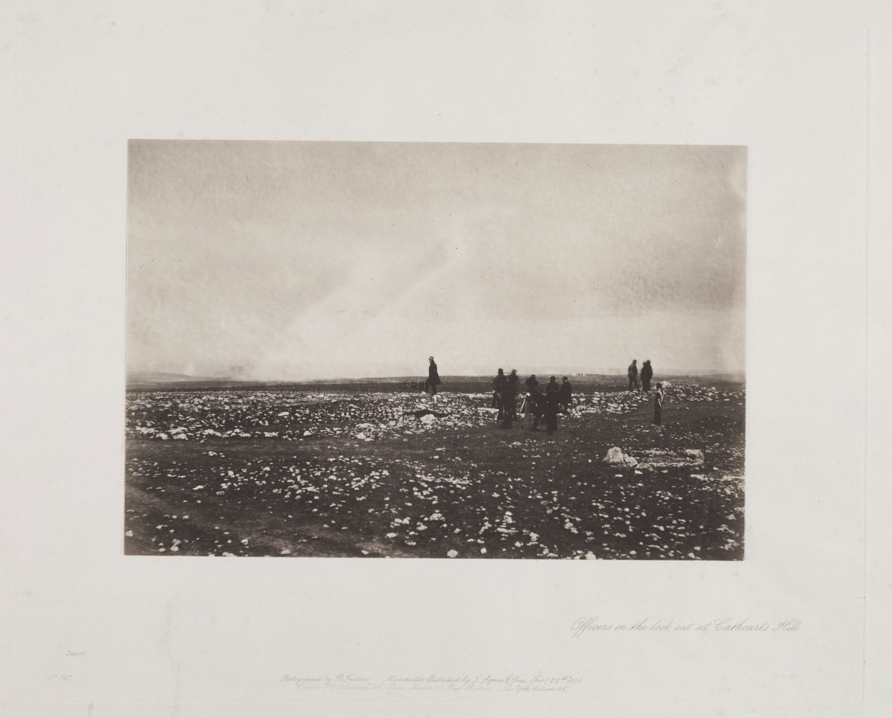 Důstojníci na vyhlídce na Cathcarts Hill, 1855. od Roger Fenton