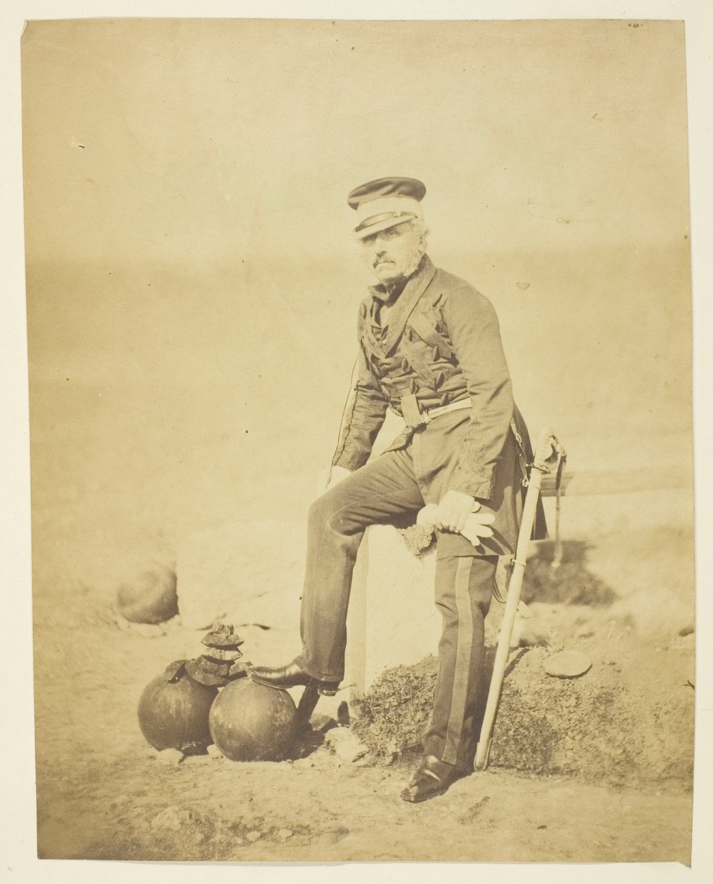 Sir Henry William Barnard (1799-1857), generál, náčelník štábu; Foceno na Krymu od Roger Fenton