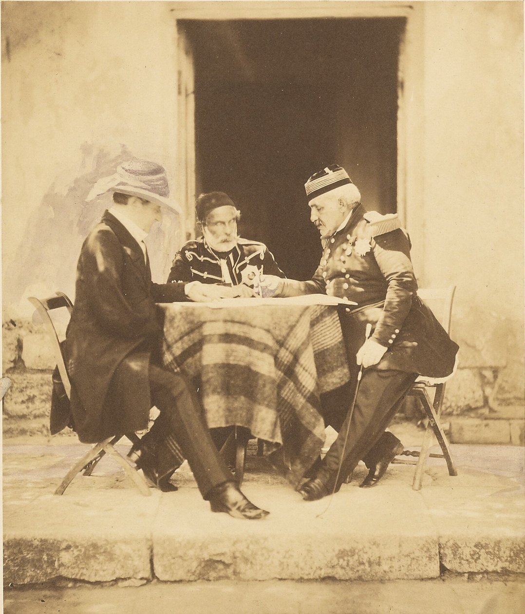 Válečná rada konaná ráno v den dobytí Mamelonu od Roger Fenton