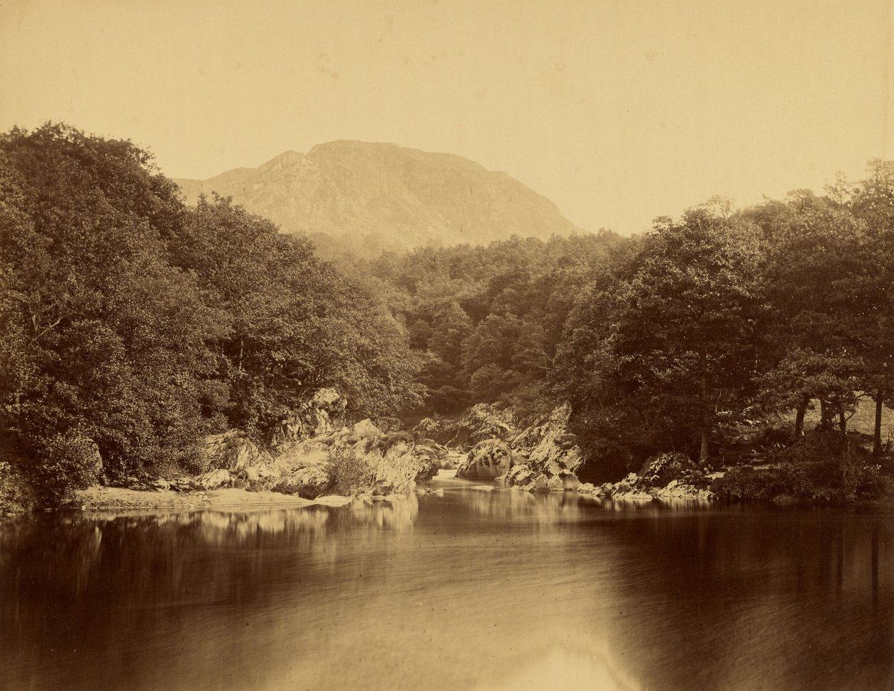 Jezero Llyn Glas na řece Conway od Roger Fenton