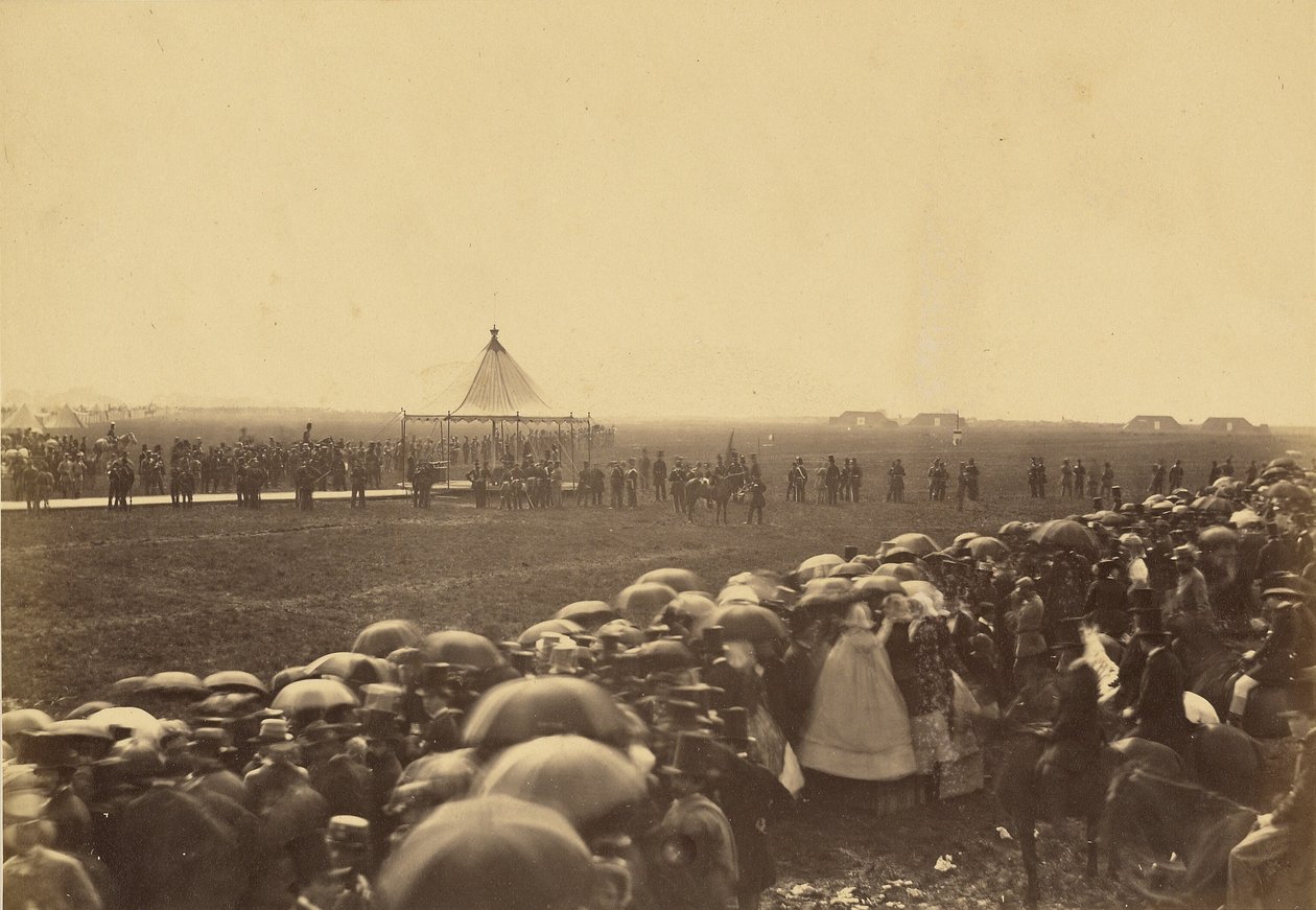 Zkouška pušky před příjezdem královny. od Roger Fenton