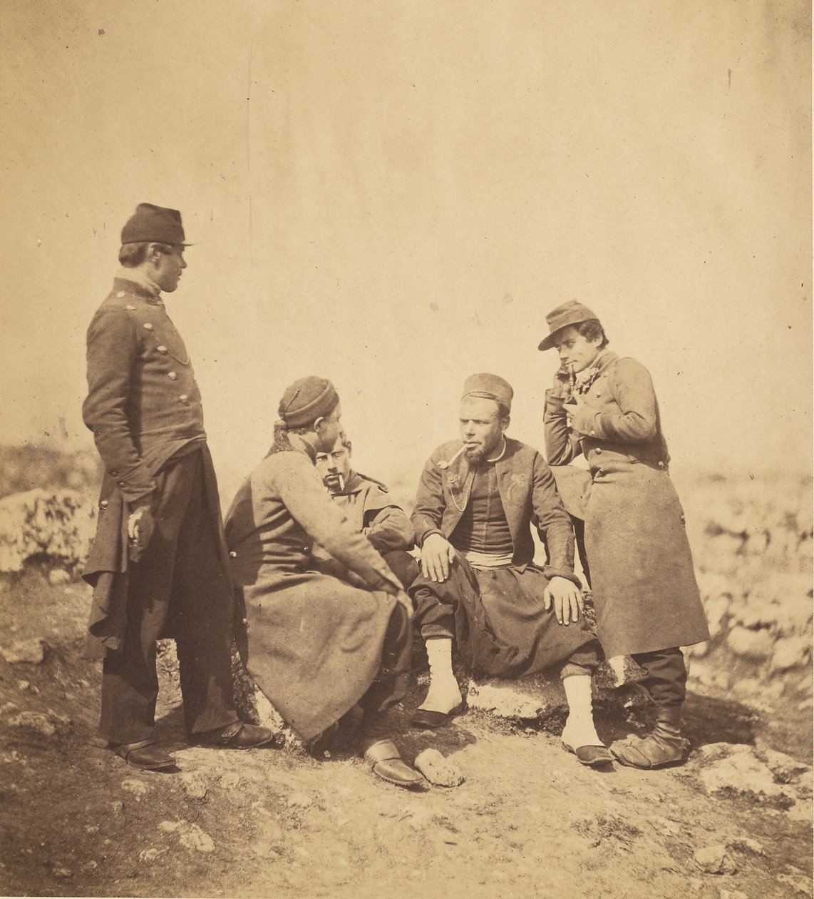 Zuávové a řadoví vojáci od Roger Fenton
