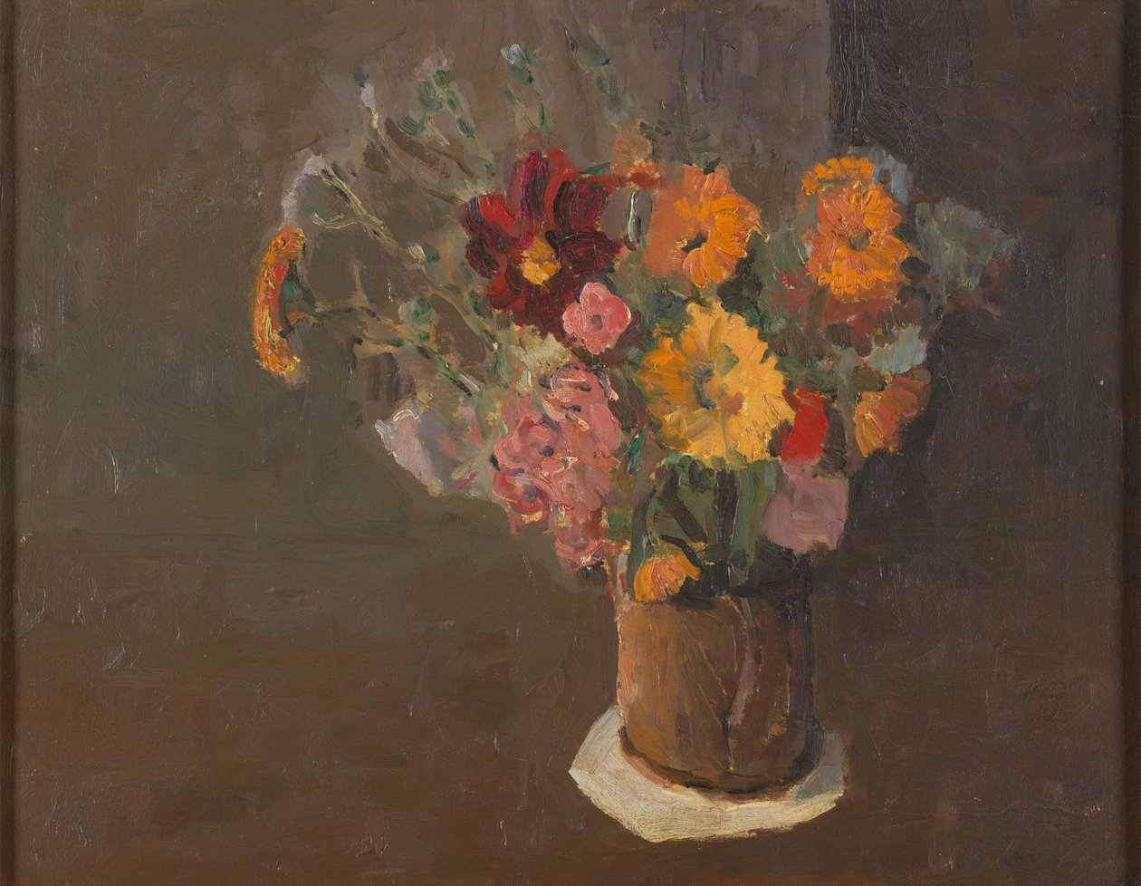 Zátiší (Michaelmas Daisies v nádobě hrnce) od Roger Fry