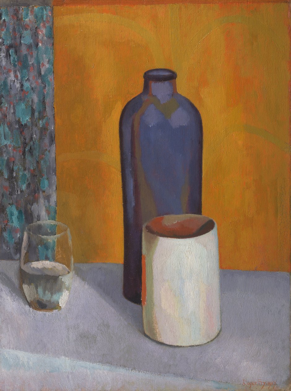 Zátiší s modrou lahví od Roger Fry