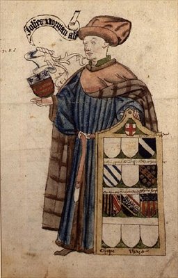 John Norman v róbě města Alderman, cca 1450 (akvarel na papíře) od Roger Leigh