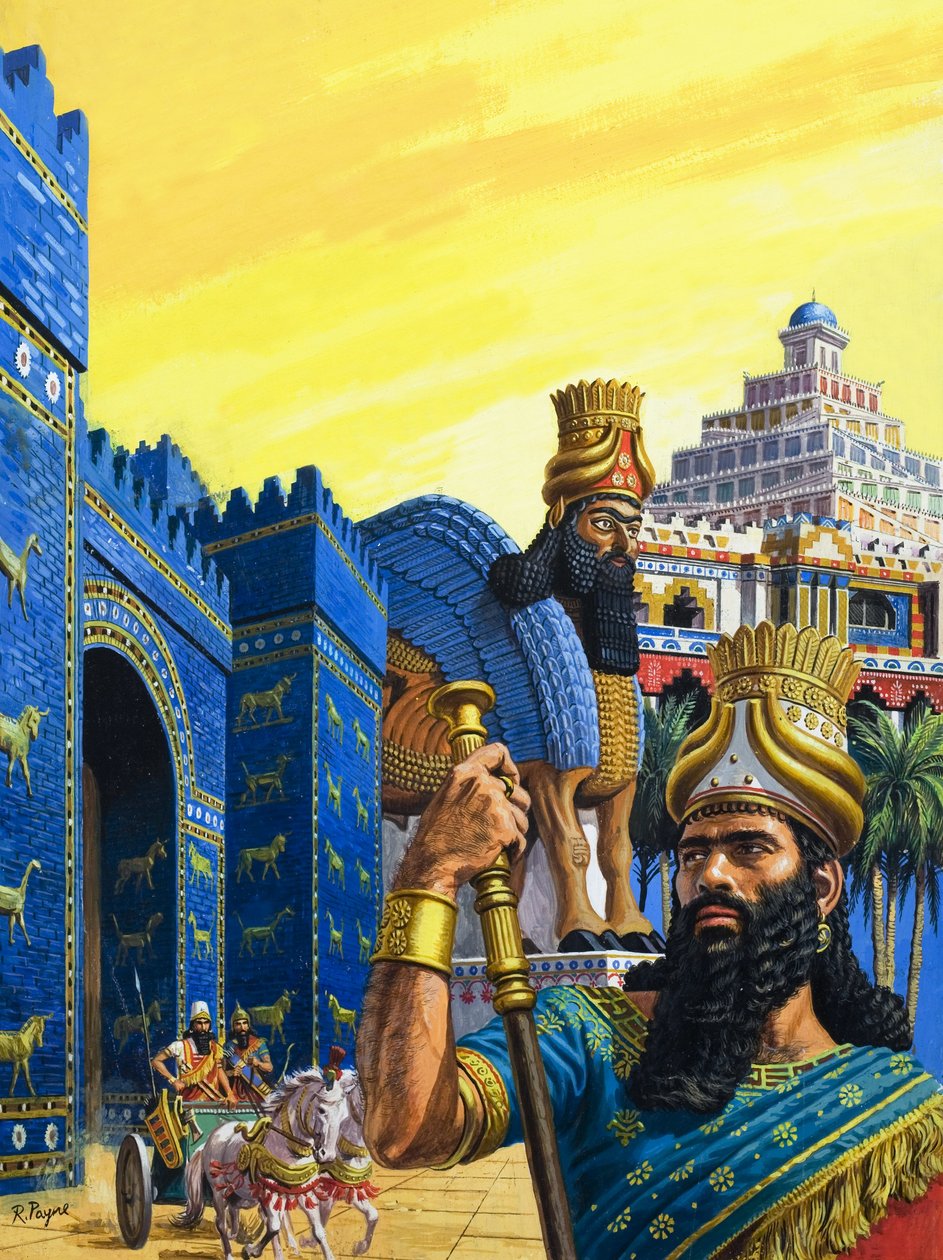 Babylon mocný (kvaš na papíře) od Roger Payne