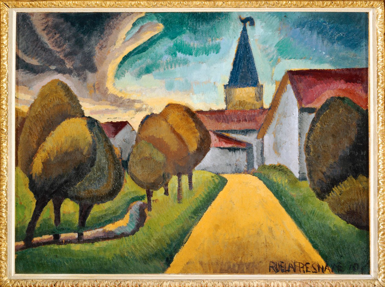 Vstup do vesnice od Roger de La Fresnaye