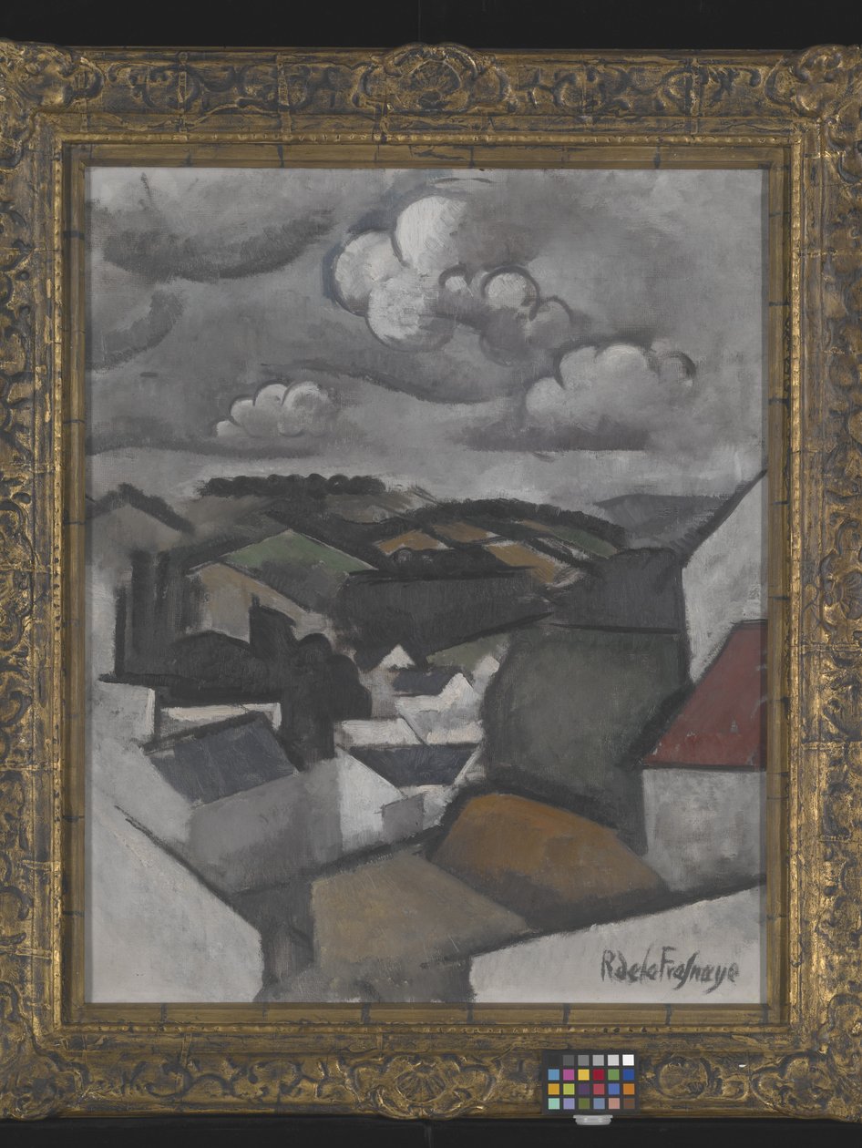 Krajina s vesnicí, kopce za Meulanem (olej na plátně) od Roger de La Fresnaye