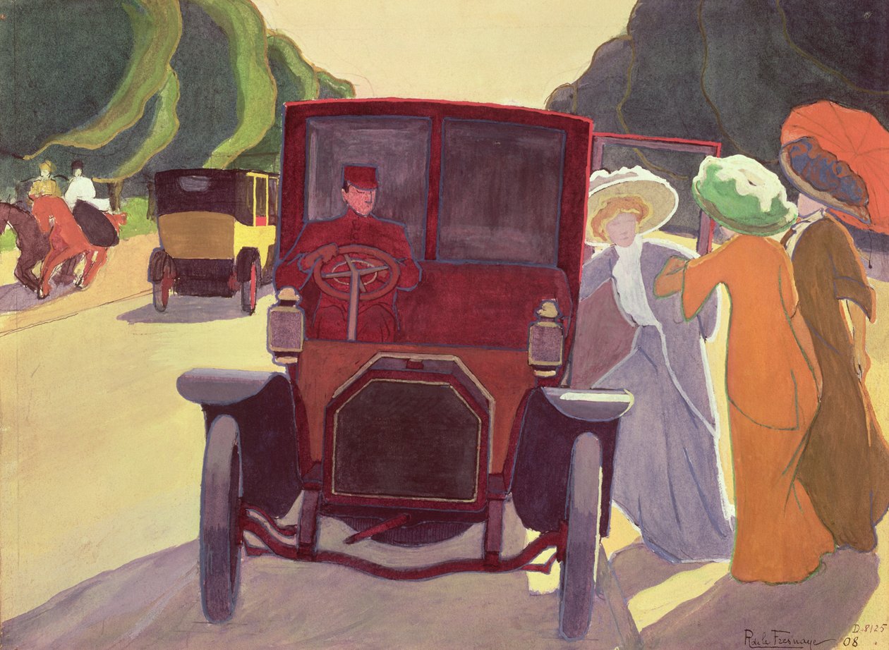 Cesta s akáciemi, 1908 (kvaš na papíře) od Roger de La Fresnaye