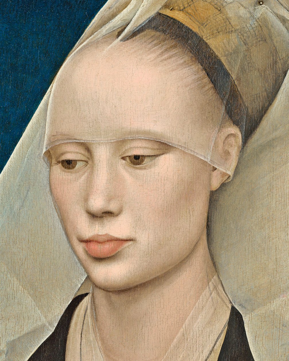 Portrét dámy, c.1460 olej na detailu panelu 741888 od Rogier van der Weyden