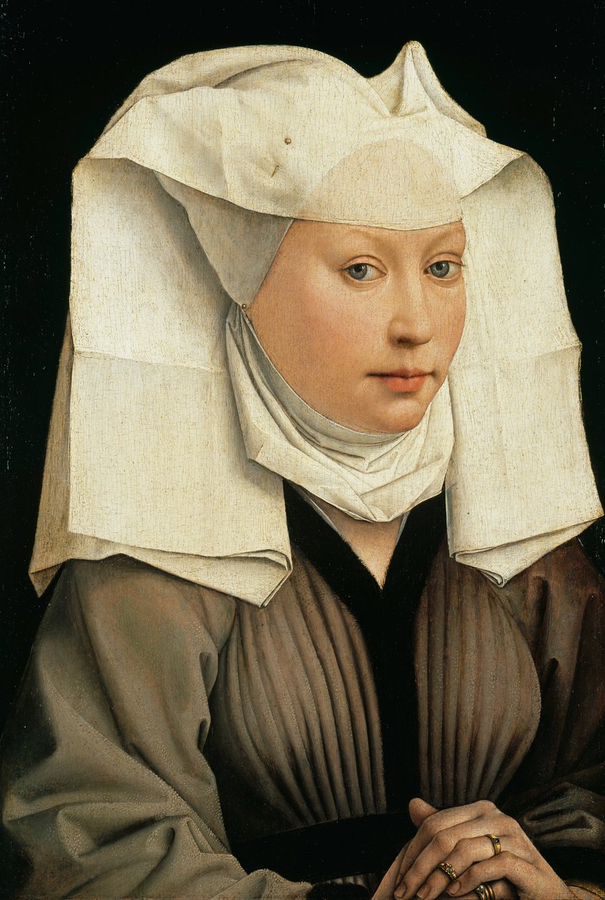 Portrét ženy s okřídlenou kapotou od Rogier van der Weyden