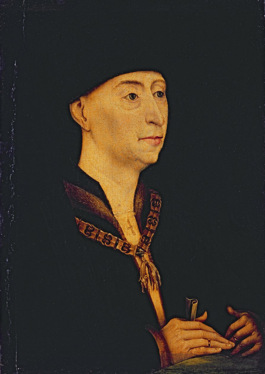 Filip Dobrý (1396-1467) vévoda z Burgundska (1419-67) (olej na desce) od Rogier van der (after) Weyden