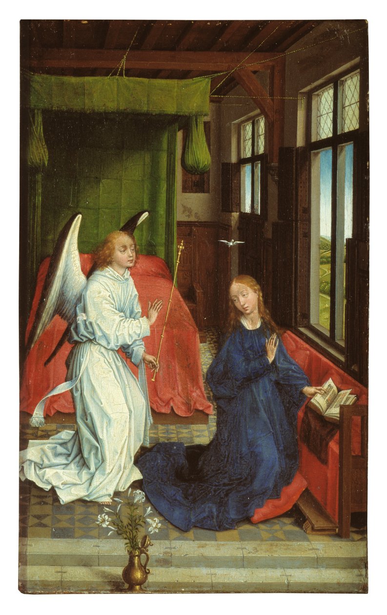 Oznámení (olej na panelu) od Rogier van der (follower of) Weyden