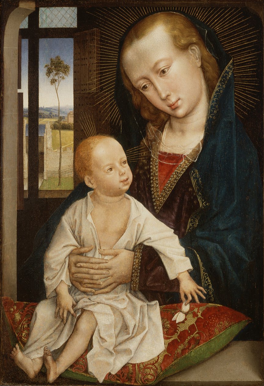 Panna s dítětem od Rogier van der (follower of) Weyden