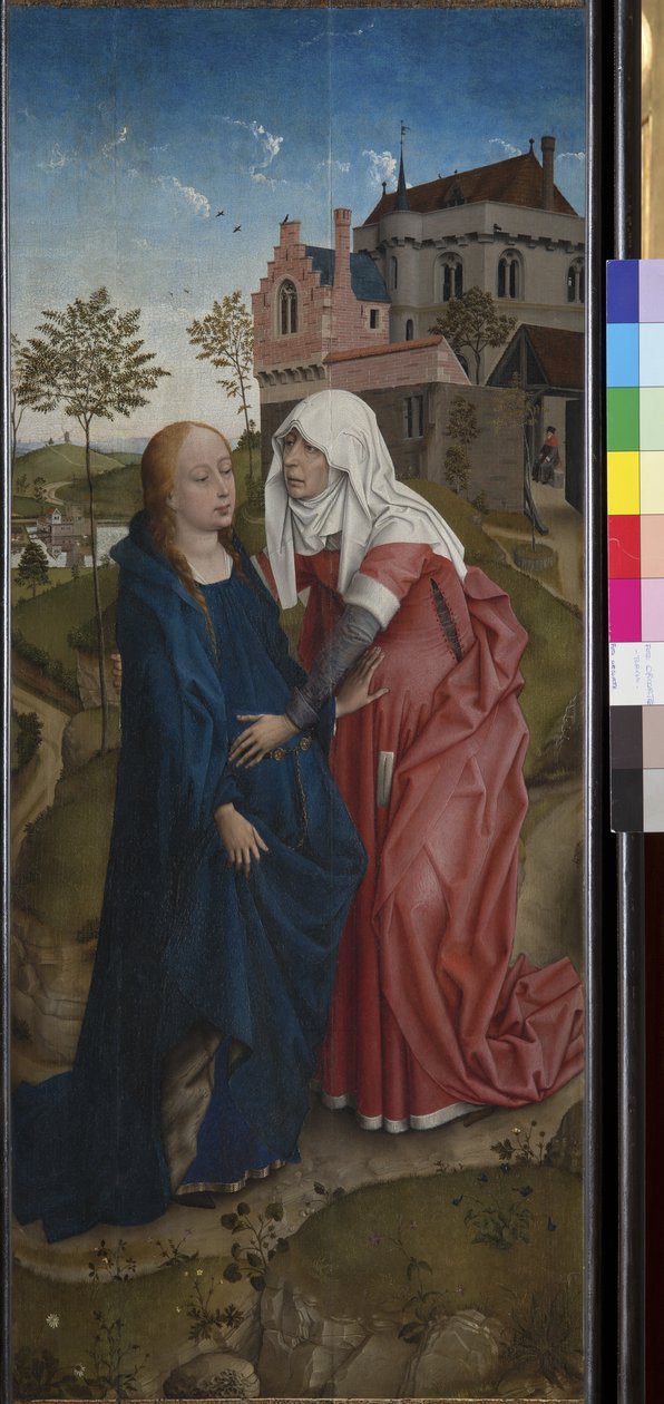 The visitation, c.1435 (tempera a olej na dřevě) od Rogier van der (workshop of) Weyden