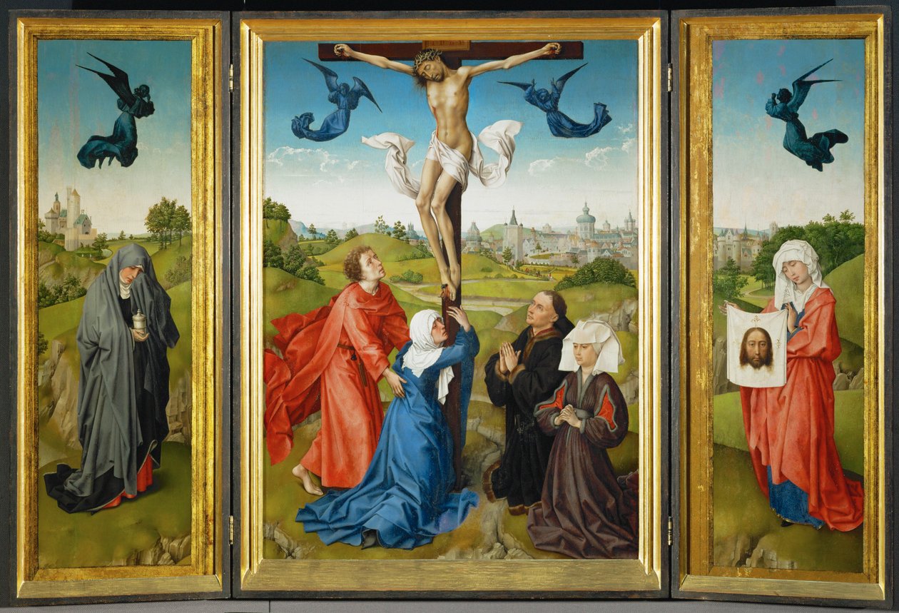 Oltář ukřižování, kolem roku 1440 (malba) od Rogier van der Weyden