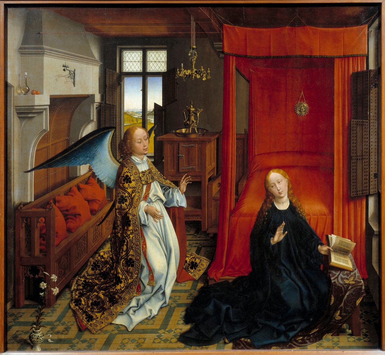 Zvěstování. Obraz z dílny Rogera (Rogiera) Van Der Weydena (1400-1464) Ec. Podvod. od Rogier van der Weyden