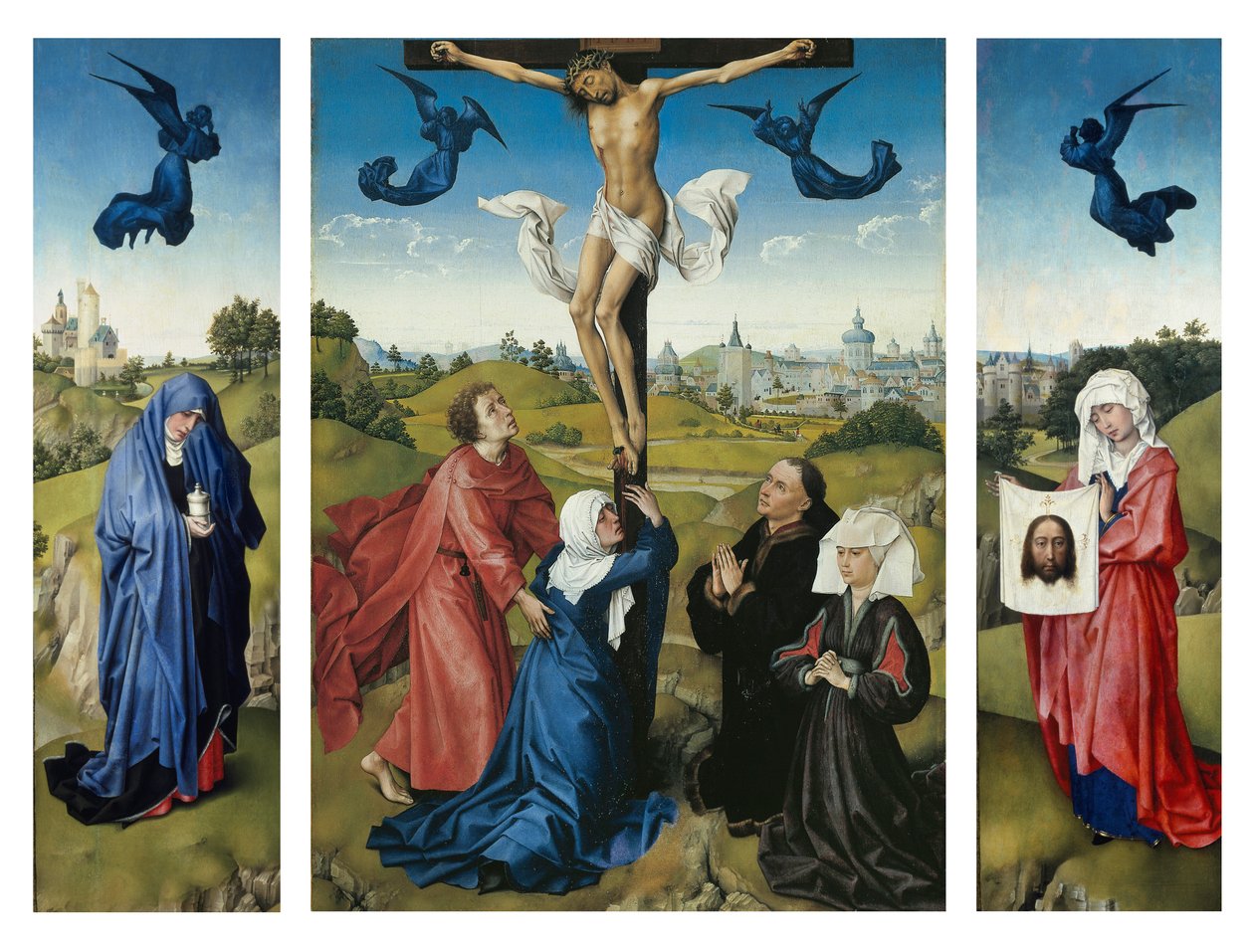 Crucifixion Triptych, c.1445 (olej na dubovém panelu) od Rogier van der Weyden