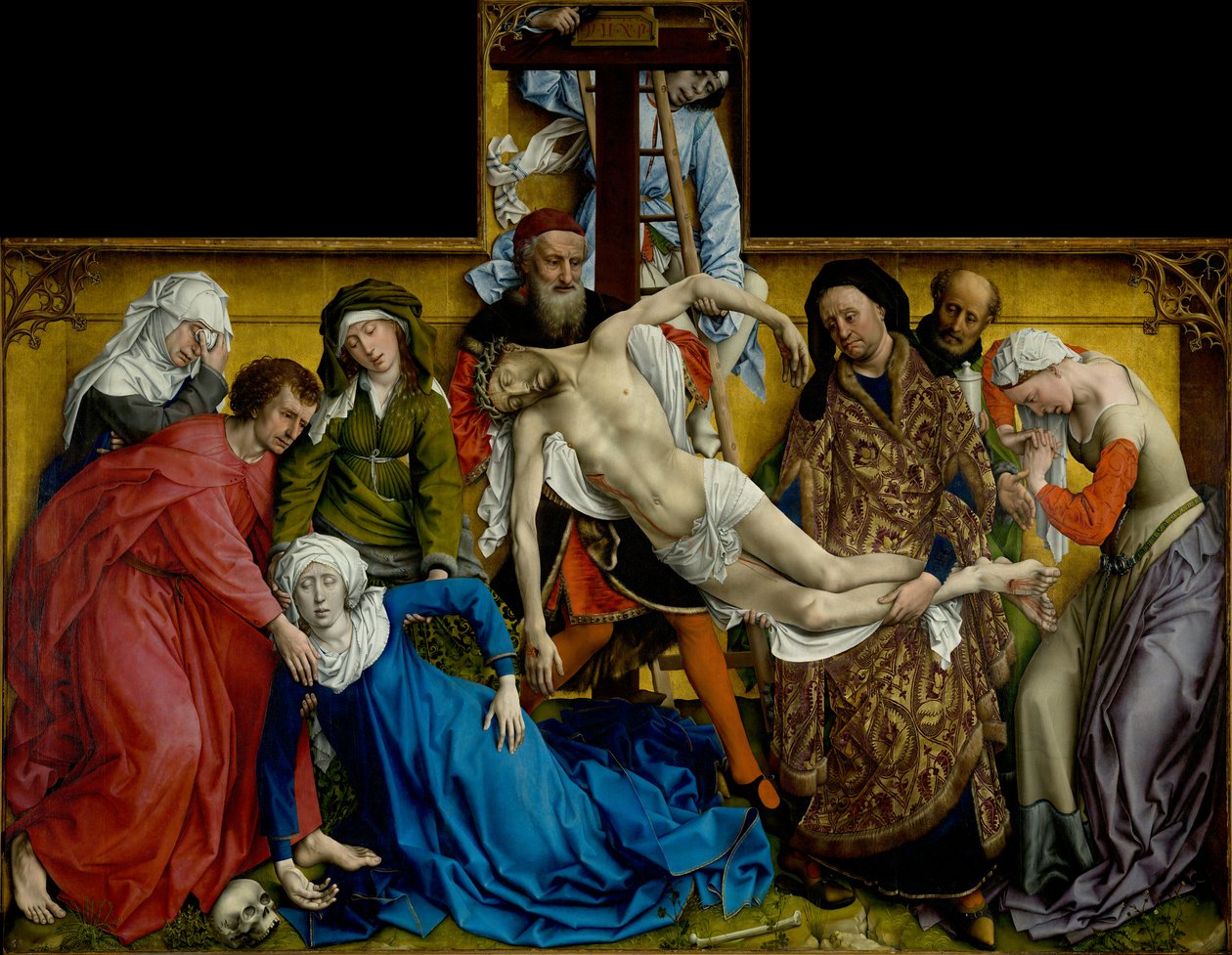 Sestup z kříže, asi 1435 (olej na desce) od Rogier van der Weyden