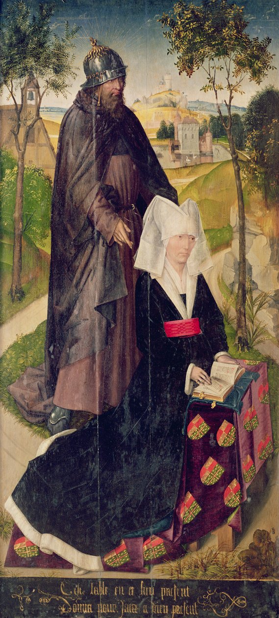 Guillemette de Montagu se Saint Guillaume, 1460-66 (malovaný panel) od Rogier van der Weyden