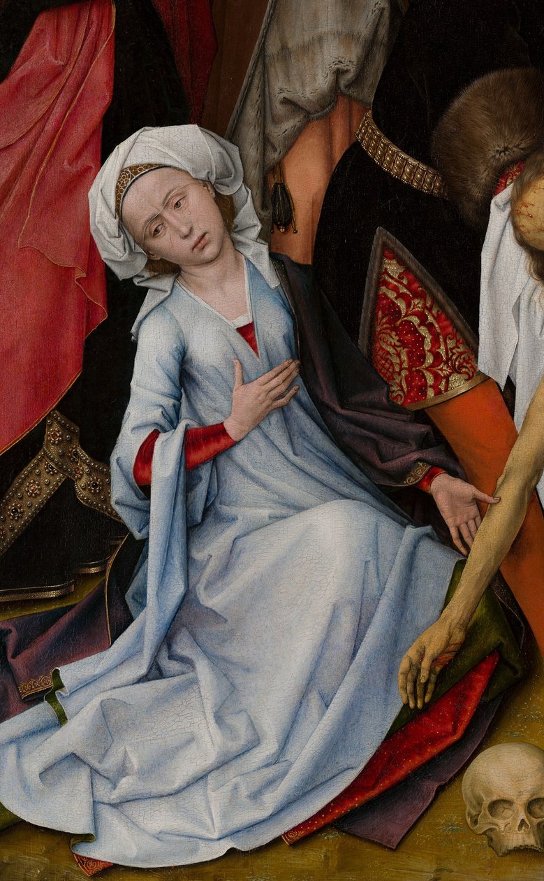 Lamentace (Mauristhuis) detail Marie Magdaleny od Rogier van der Weyden