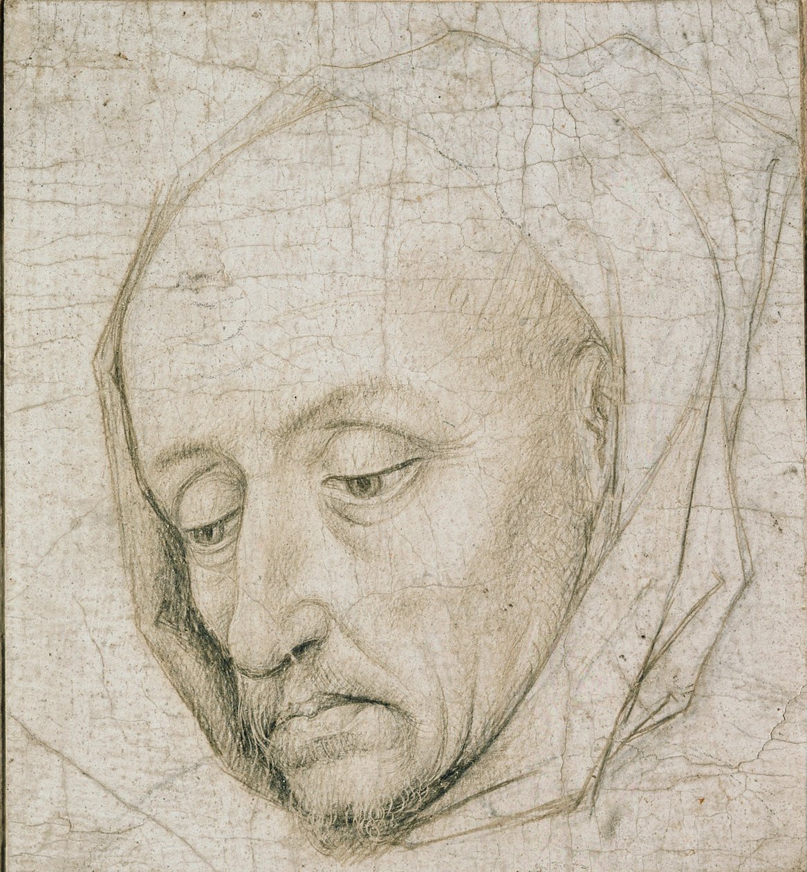 Studie o hlavě starého muže, 15. století od Rogier van der Weyden