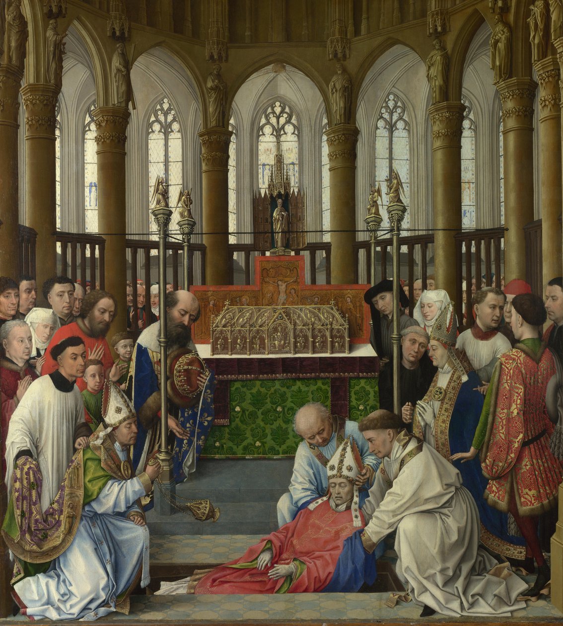Exhumace svatého Huberta, 30. léta 14. století od Rogier van der Weyden