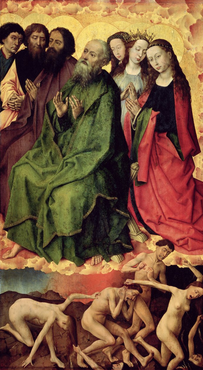 Poslední soud, vstup zatracených do pekla, kolem 1445-50 (olej na panelu) od Rogier van der Weyden