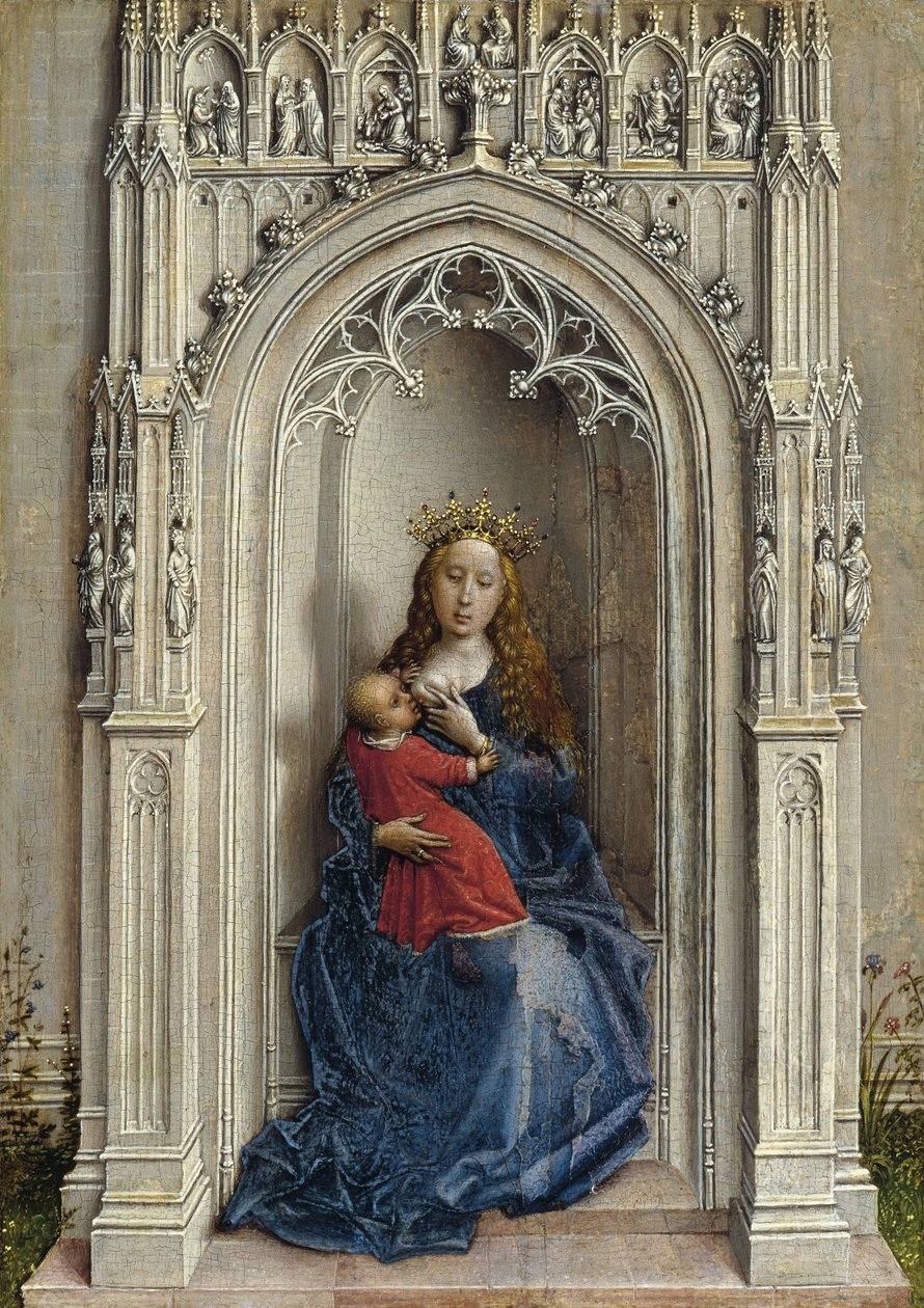 Panna a dítě na trůn, ca. 1433 od Rogier van der Weyden