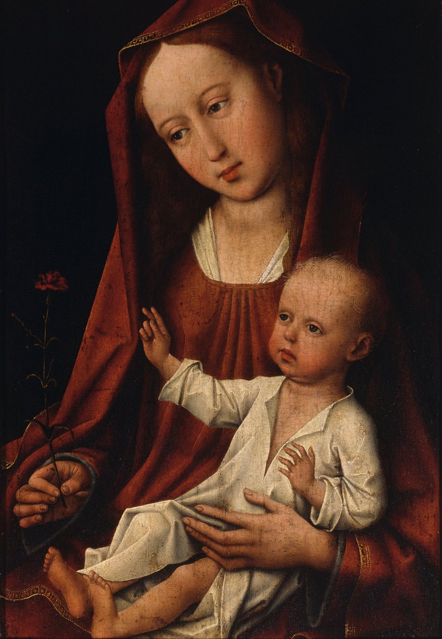 Panna s karafiátem (olej na desce) od Rogier van der Weyden