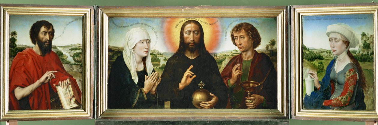Triptych rodiny Braque, namalovaný před rokem 1452 ... od Rogier van der Weyden